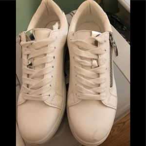 White and Silver Brash Sneakers